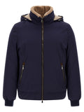 Brunello Cucinelli Blaue Polyamid-Jacke in voller Länge