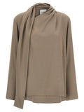 NUDE Graue Viskose-Bluse