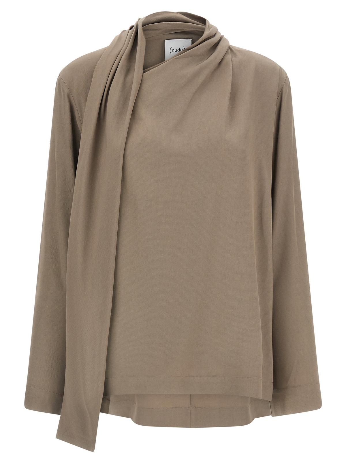 NUDE Graue Viskose-Bluse