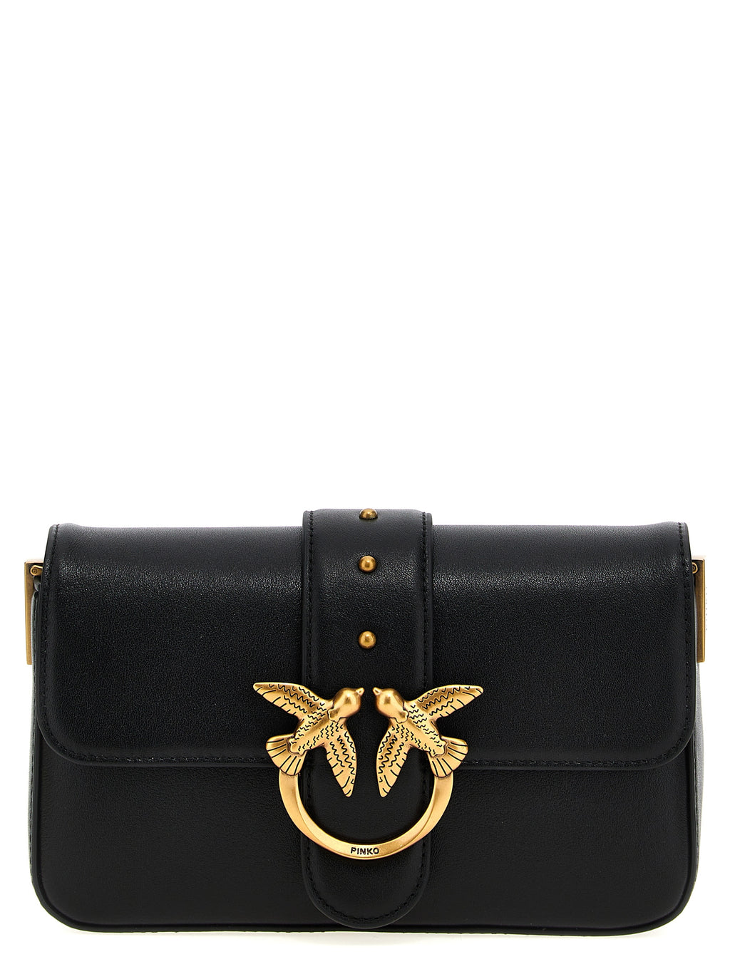 PINKO Schwarze Kalbsleder-Schultertasche