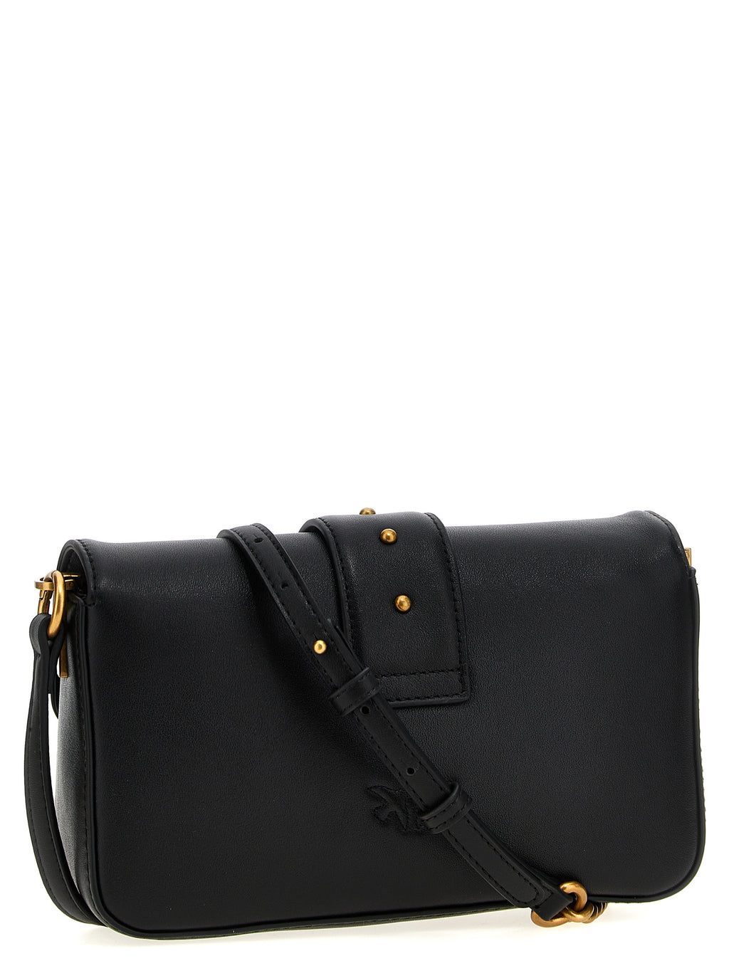 PINKO Schwarze Kalbsleder-Schultertasche