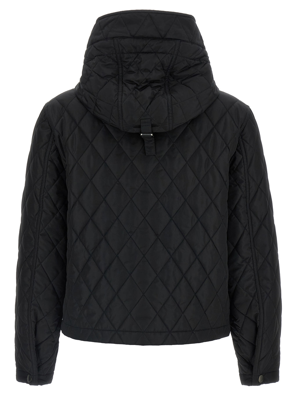 Burberry Schwarze Polyamid-Jacke in voller Länge