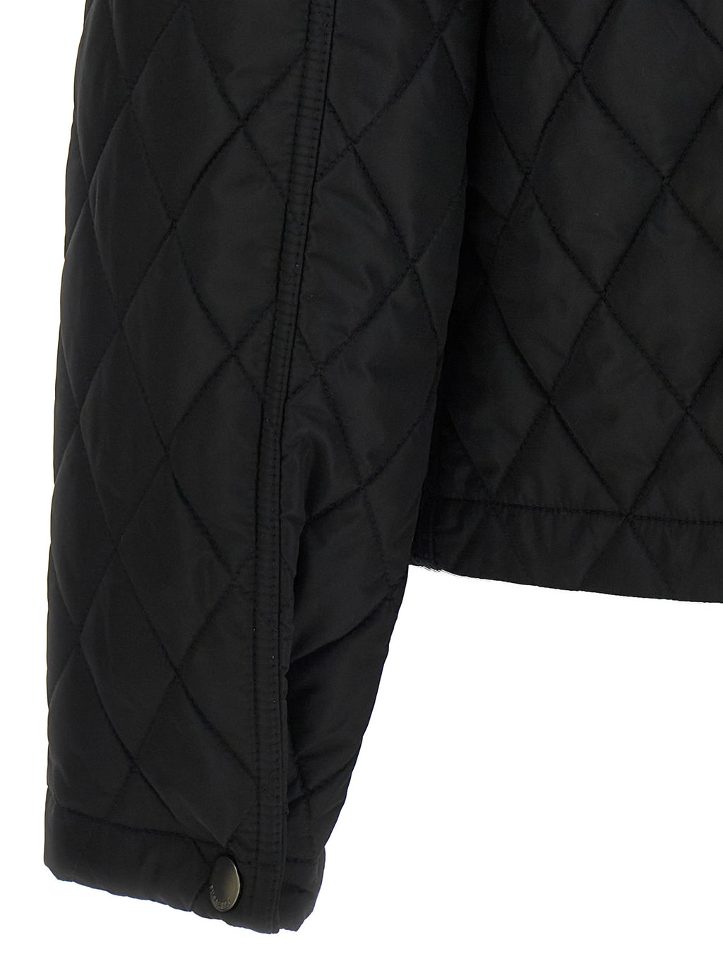 Burberry Schwarze Polyamid-Jacke in voller Länge