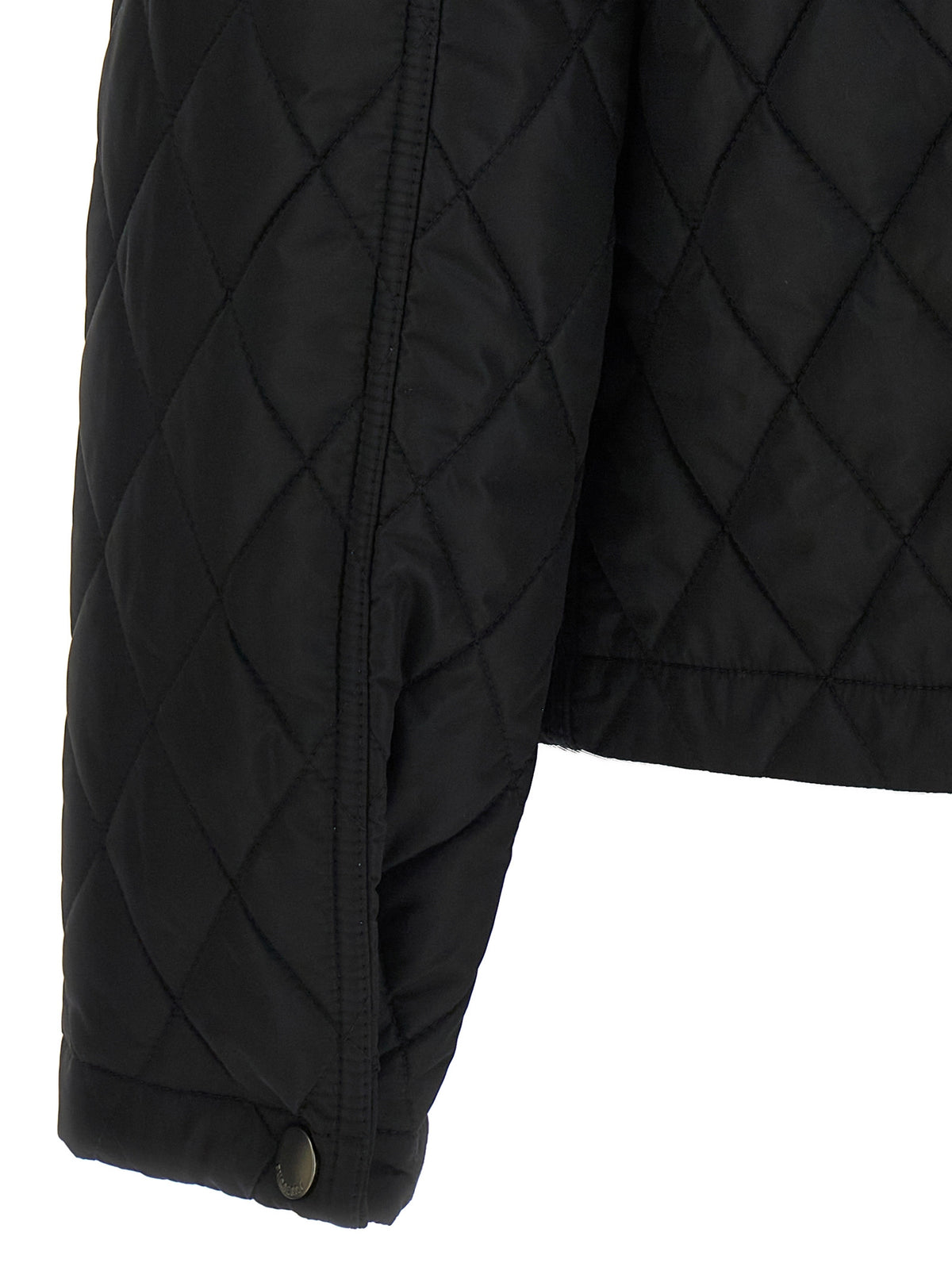Burberry Schwarze Polyamid-Jacke in voller Länge