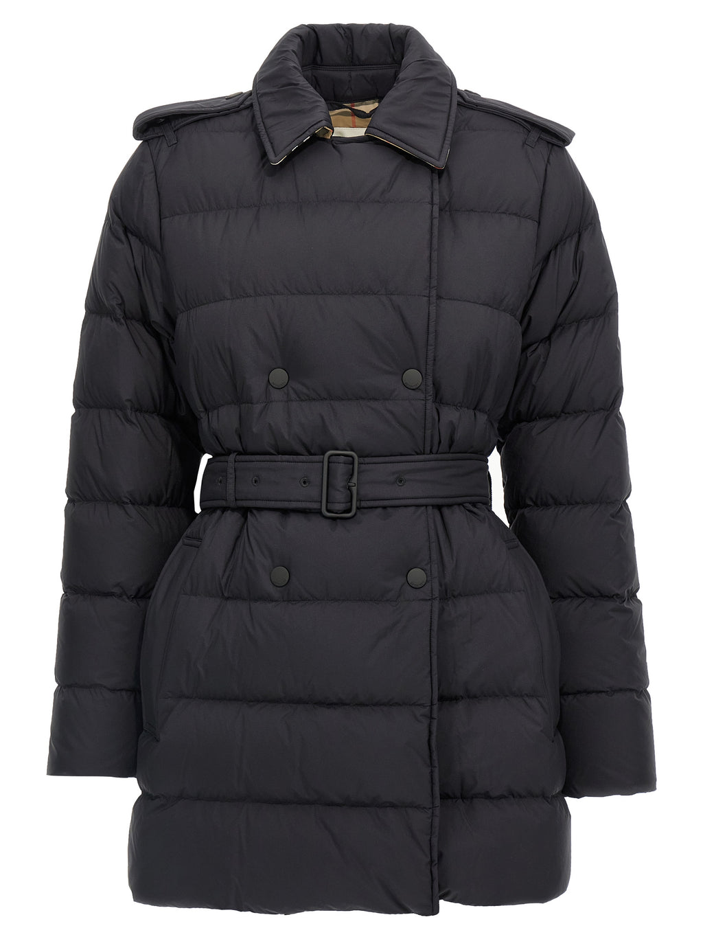 Burberry Schwarzer Polyamid-Mantel