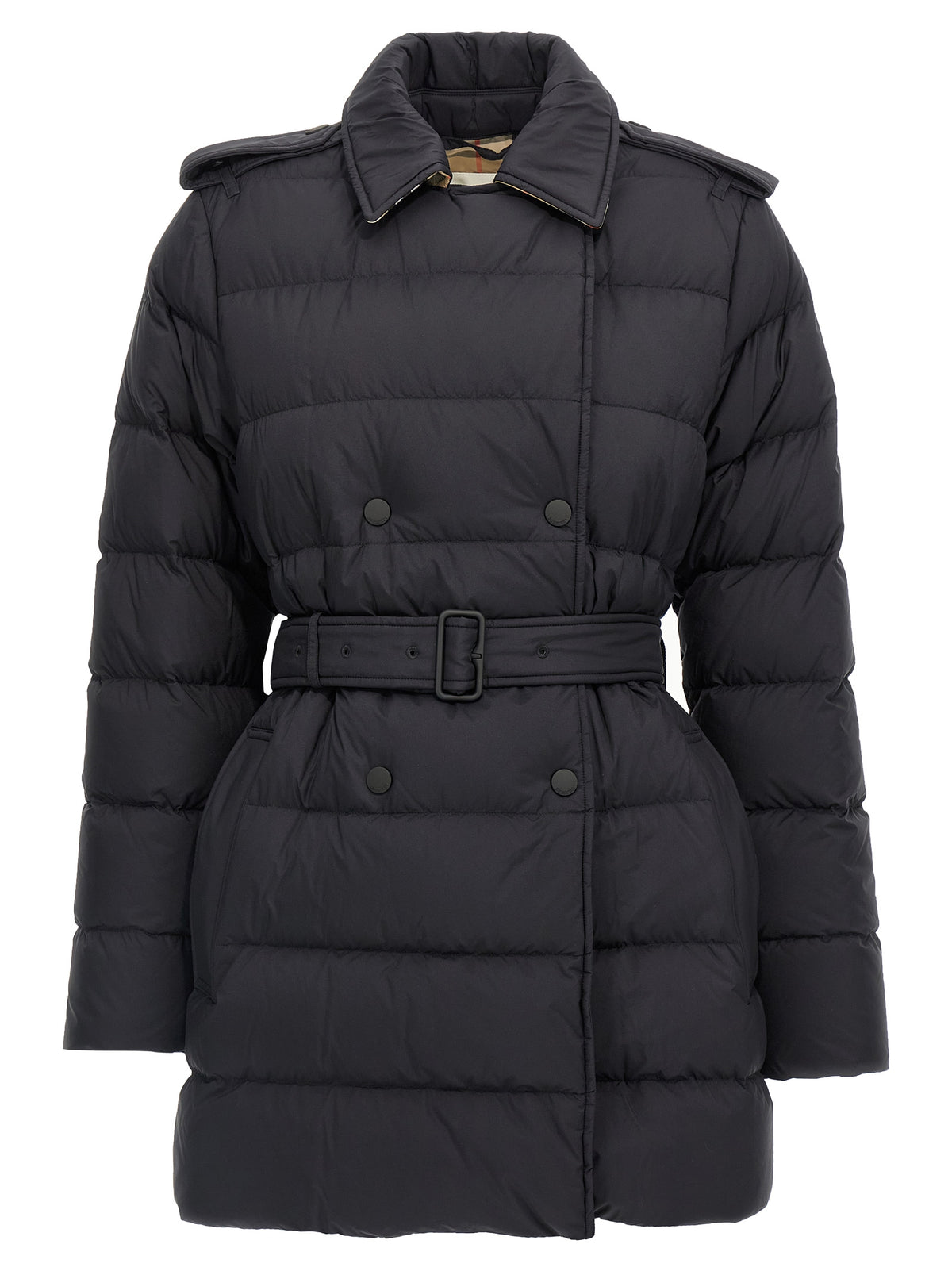 Burberry Schwarzer Polyamid-Mantel