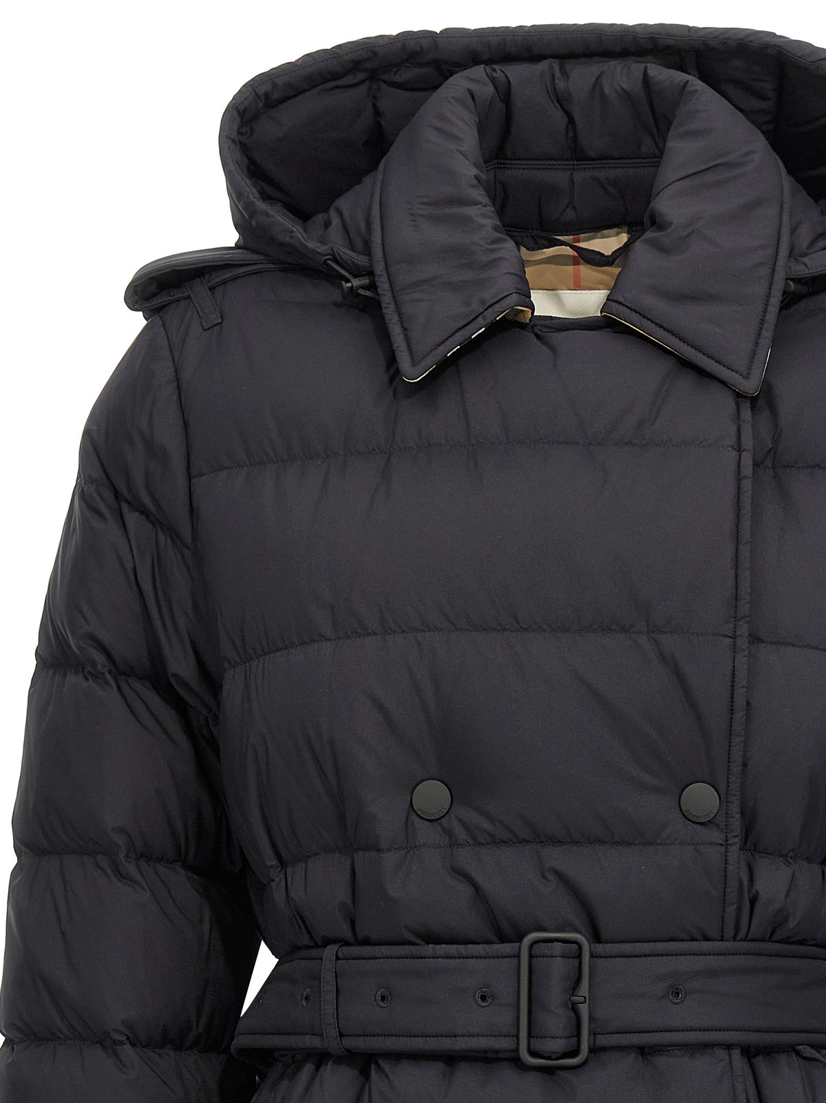 Burberry Schwarzer Polyamid-Mantel