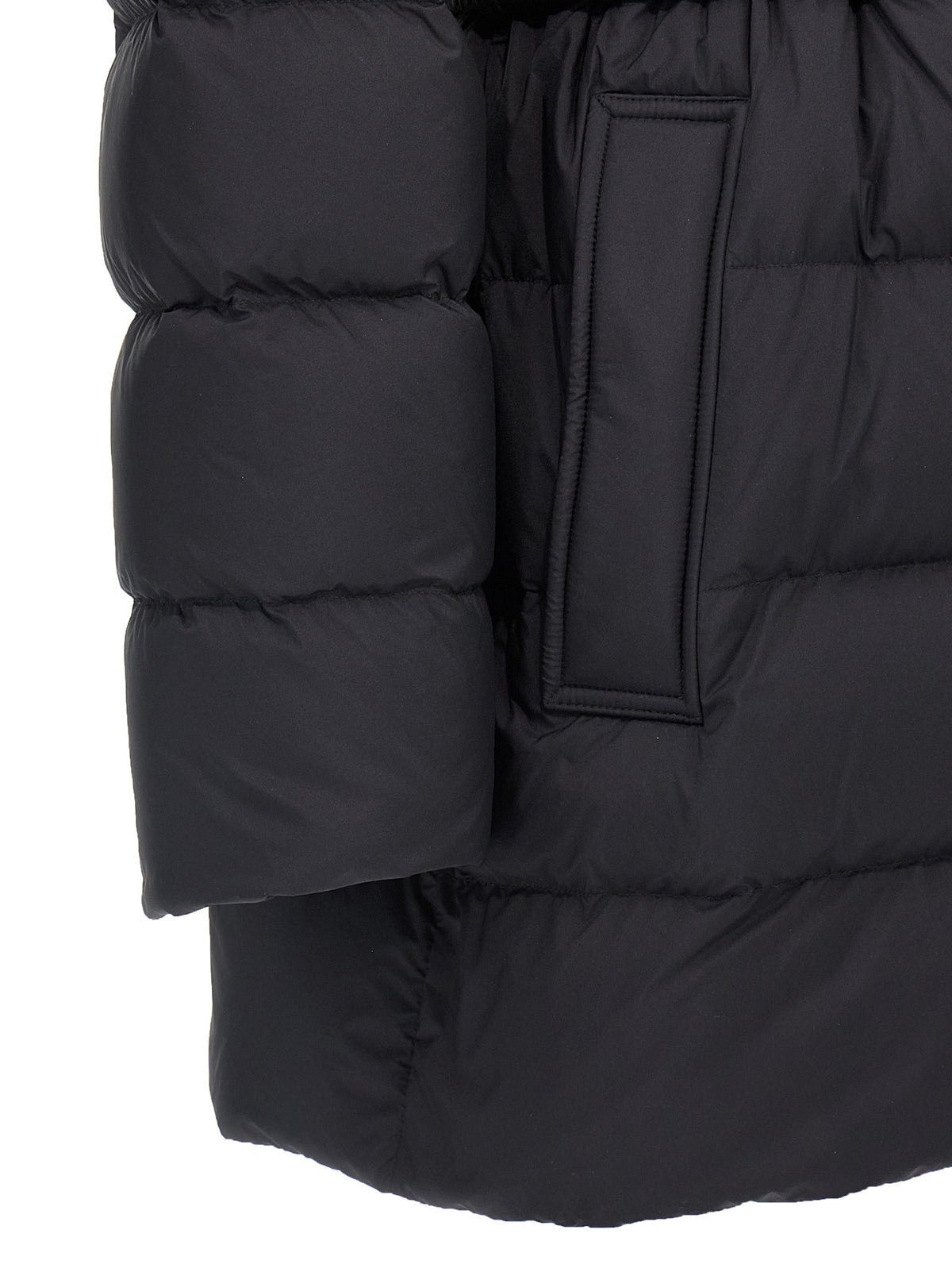Burberry Schwarzer Polyamid-Mantel