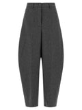 NUDE Graue Woll-Freizeithose