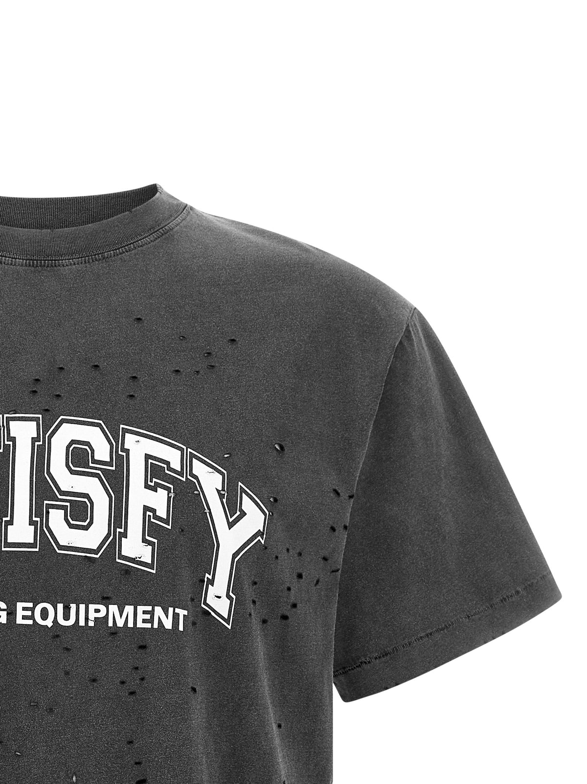 SATISFY Schwarzes Bio-Baumwoll-T-Shirt