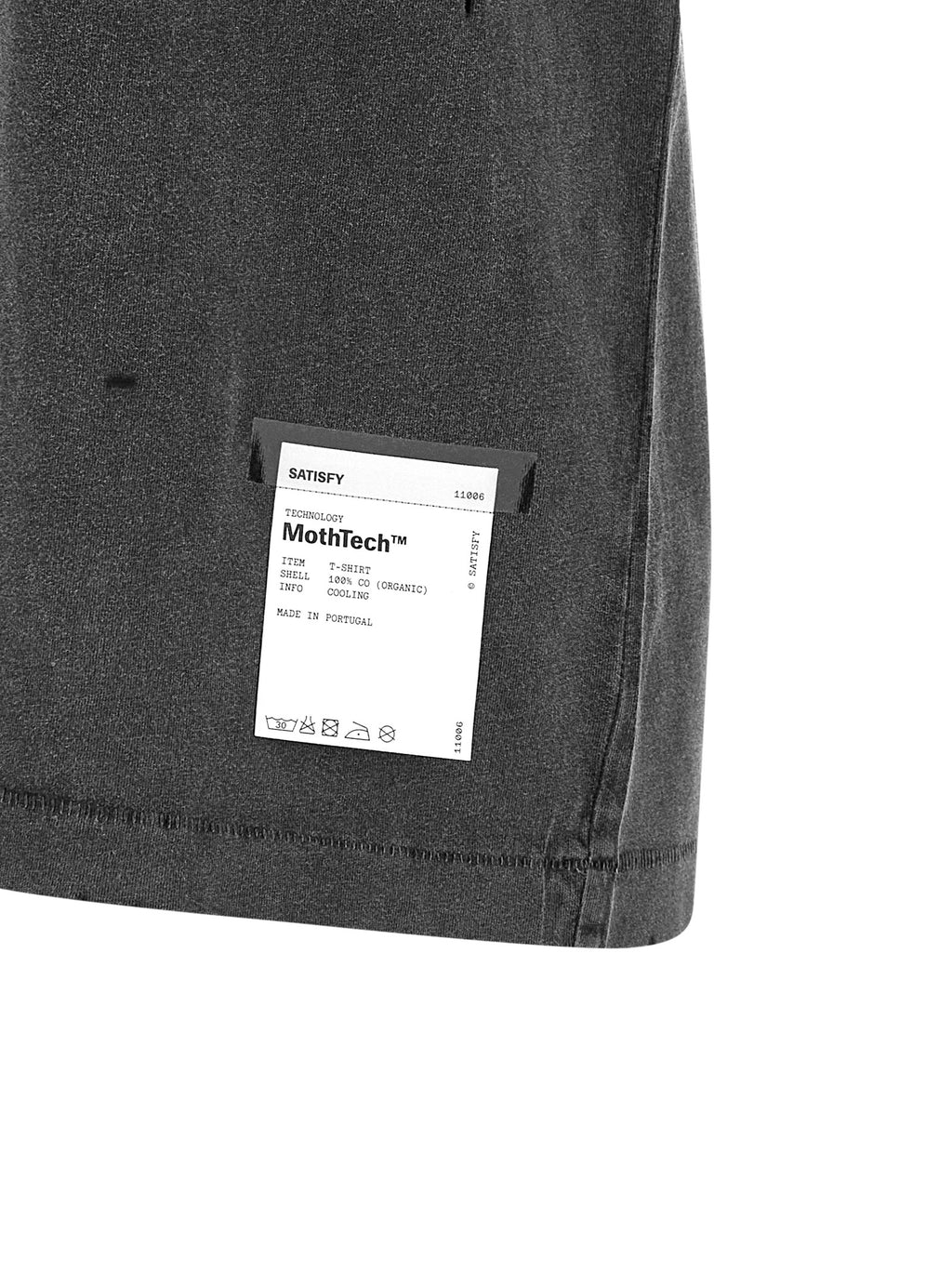 SATISFY Schwarzes Bio-Baumwoll-T-Shirt