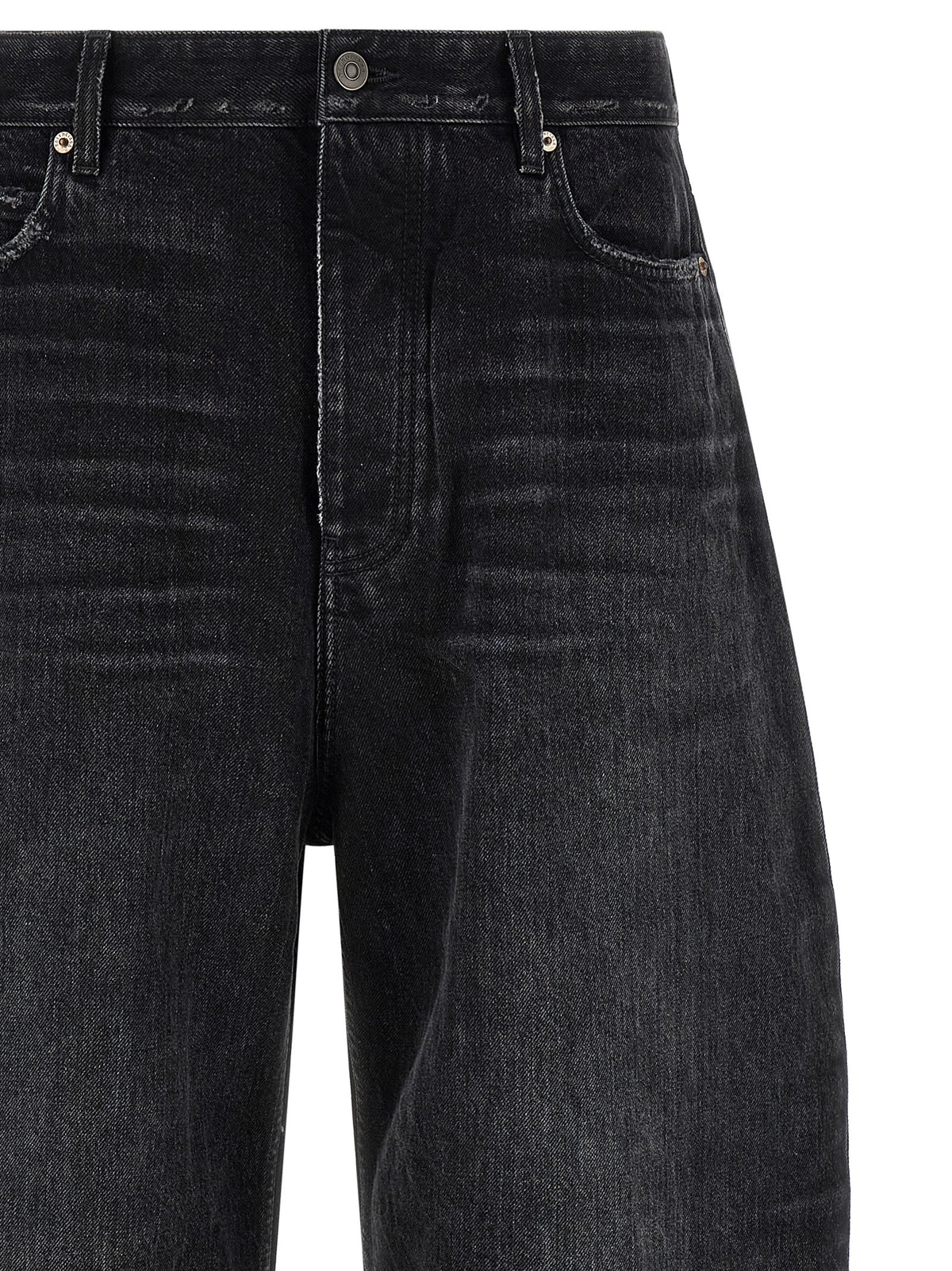 Balenciaga Schwarze Cropped Jeans aus Baumwolle