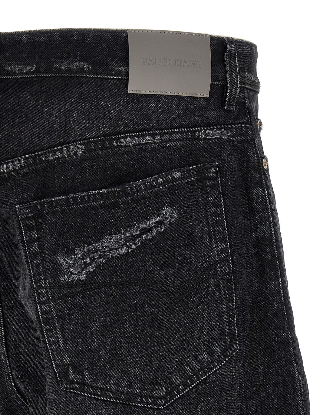Balenciaga Schwarze Cropped Jeans aus Baumwolle