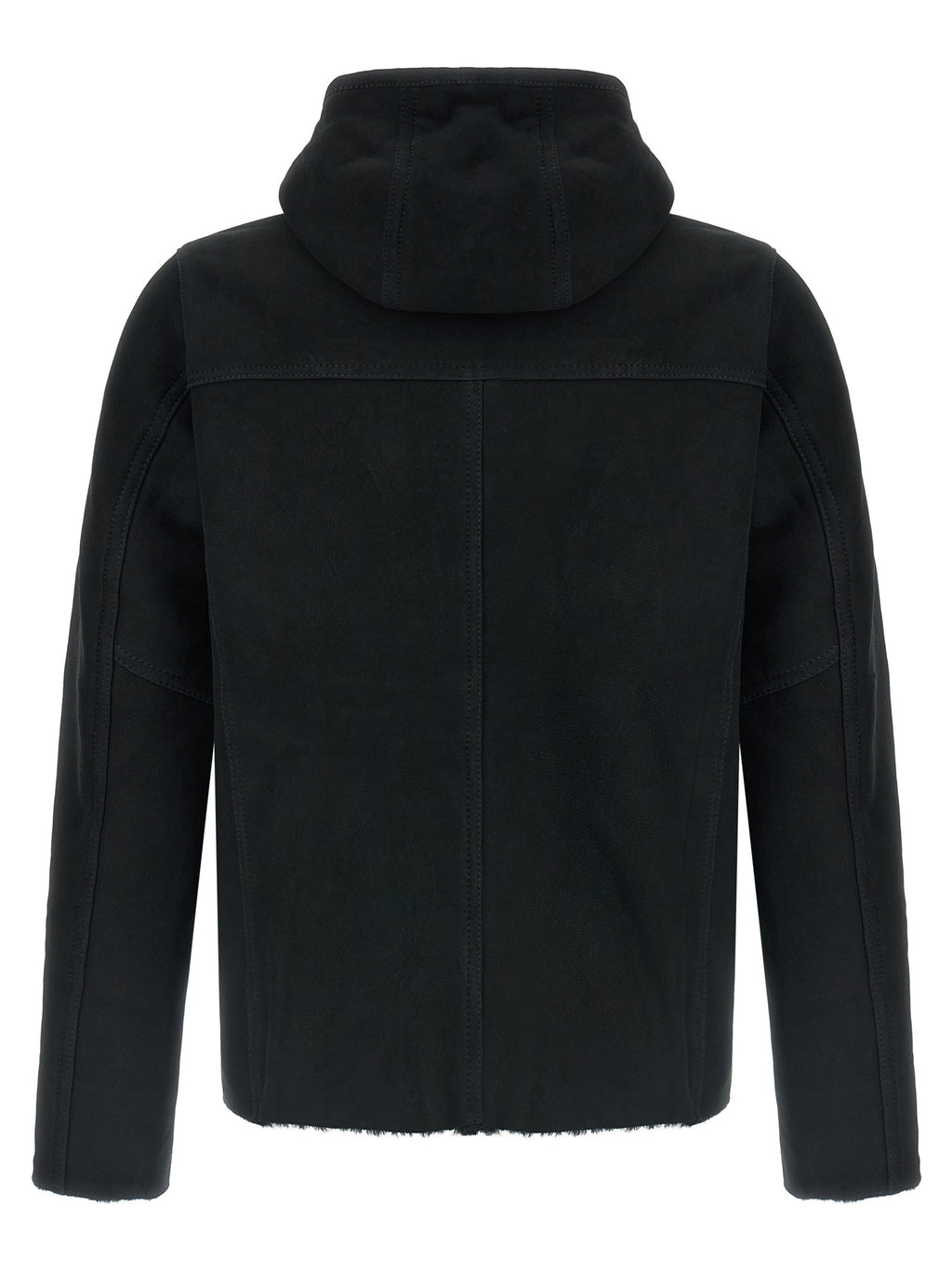 GIORGIO BRATO Schwarzes Lammleder-Sweatshirt