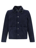 GIORGIO BRATO Blaue Lederjacke