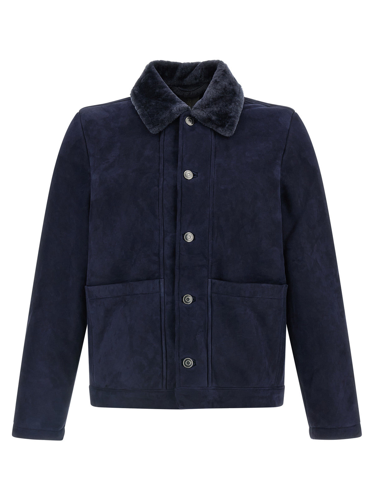 GIORGIO BRATO Blaue Lederjacke