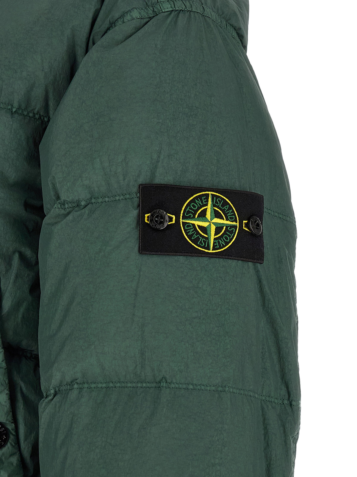 Stone Island Zweifarbige Polyamid-Steppjacke in voller Länge