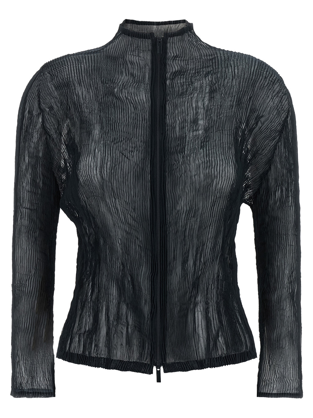 Issey Miyake Schwarzer Cardigan aus Polyester