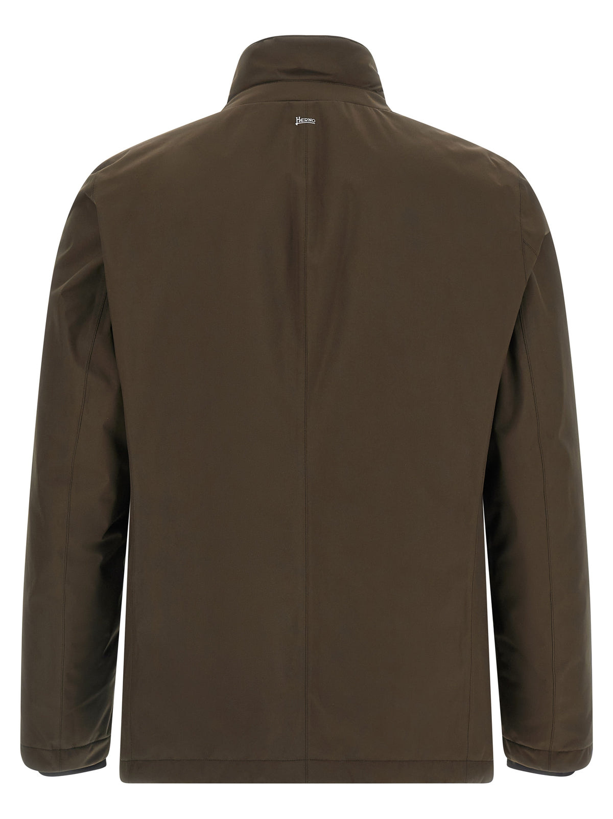 Herno Braune Polyester-Jacke in voller Länge