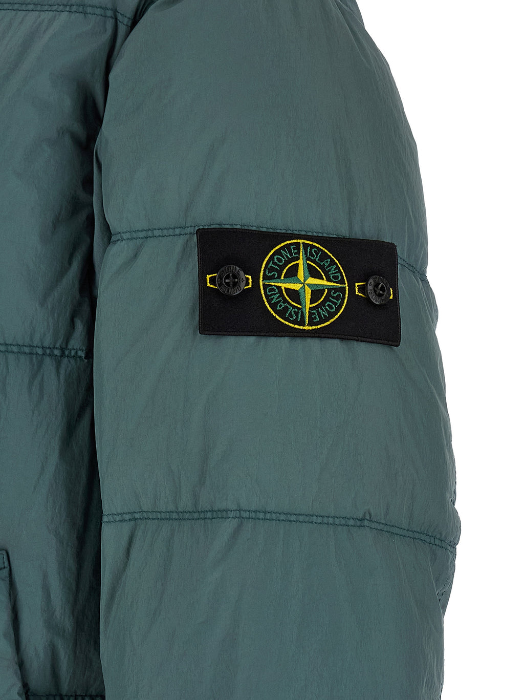 Stone Island Zweifarbige Polyamid-Steppjacke in voller Länge
