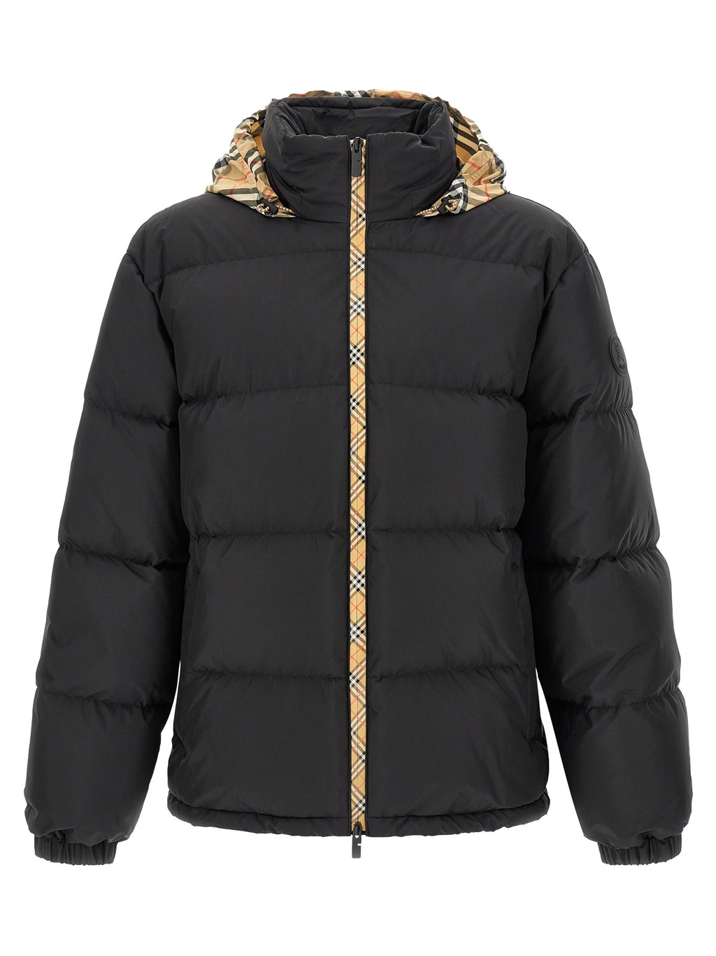 Burberry Schwarzer Parka aus Polyester