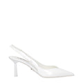 Prada Weiße Leder Pumps mit hohem Absatz