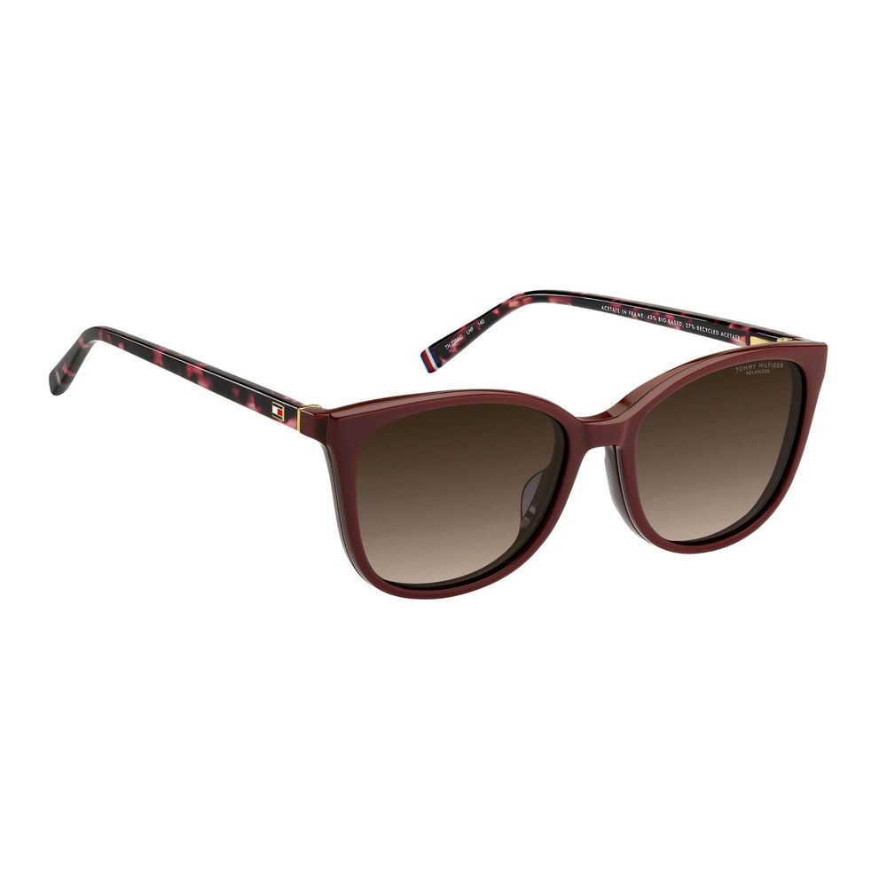 Tommy Hilfiger Brille aus Burgunderrotem Acetat (Gestell)