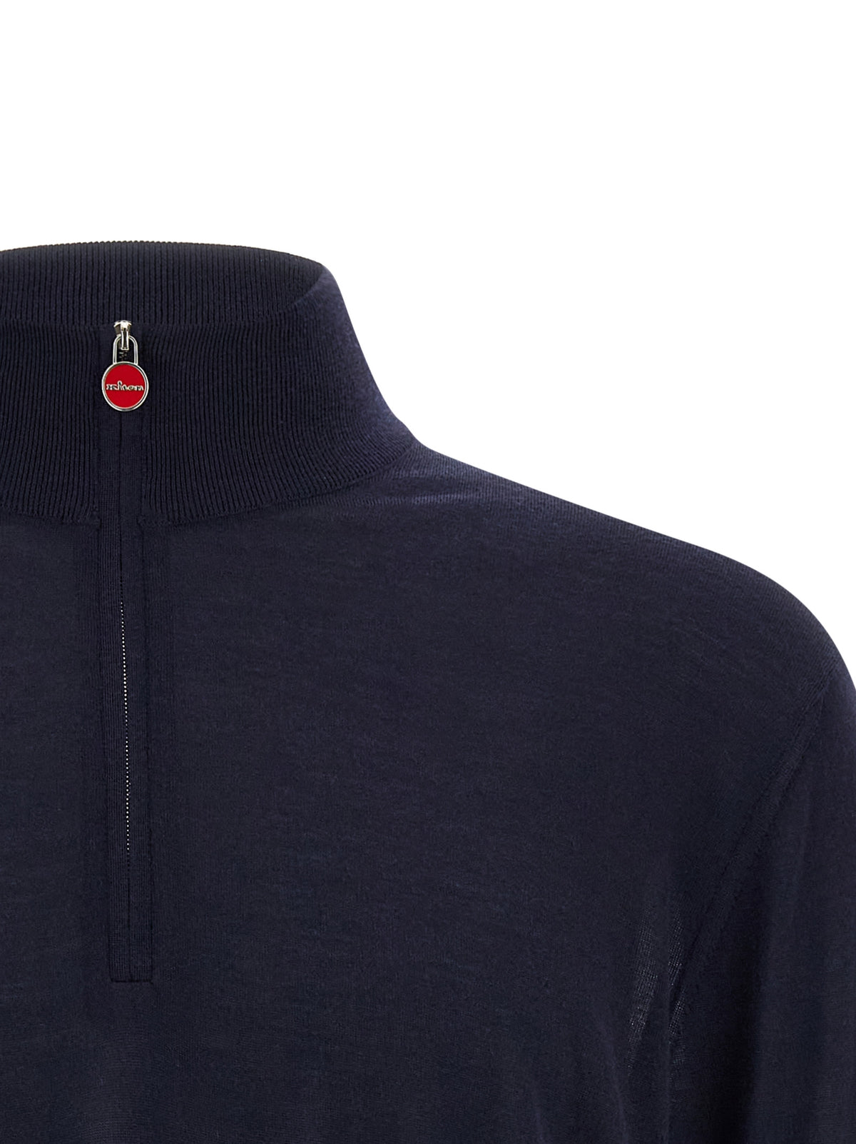 Kiton Blauer Wollcardigan