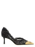Jimmy Choo Schwarze Tencel Pumps mit mittlerem Absatz