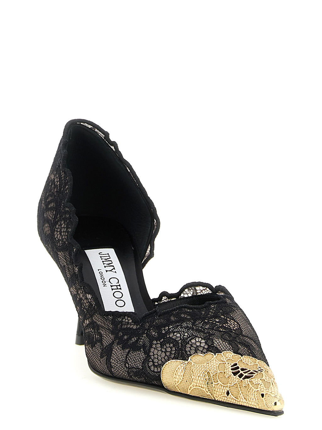 Jimmy Choo Schwarze Tencel Pumps mit mittlerem Absatz