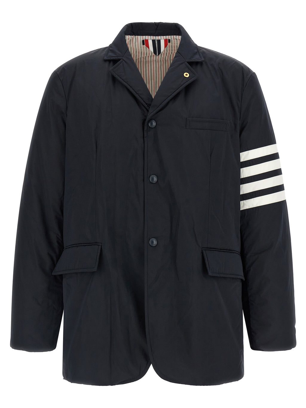 Thom Browne Blaue Bikerjacke aus Polyester
