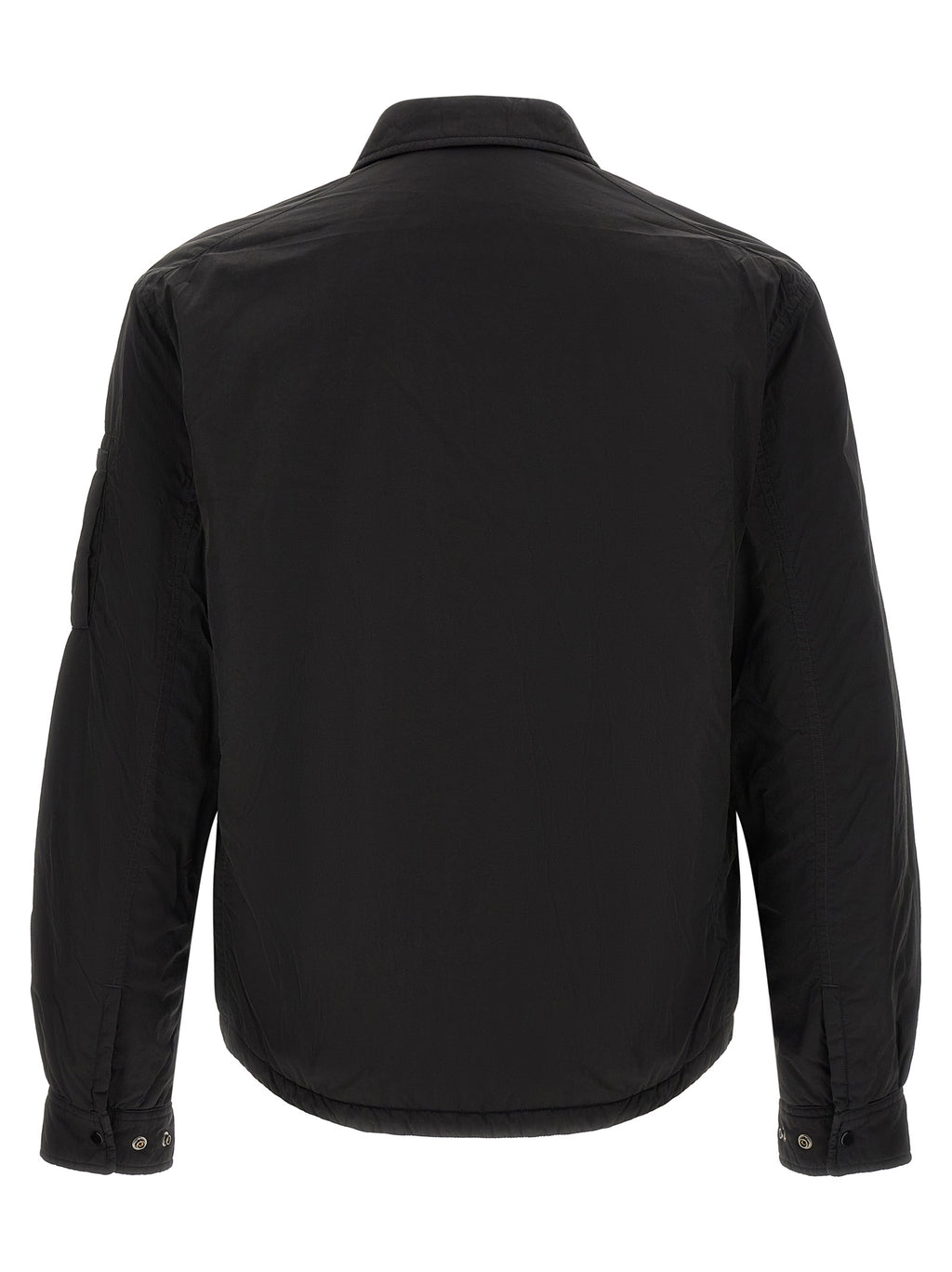 C.P. Company Schwarze Polyamid-Jacke in voller Länge