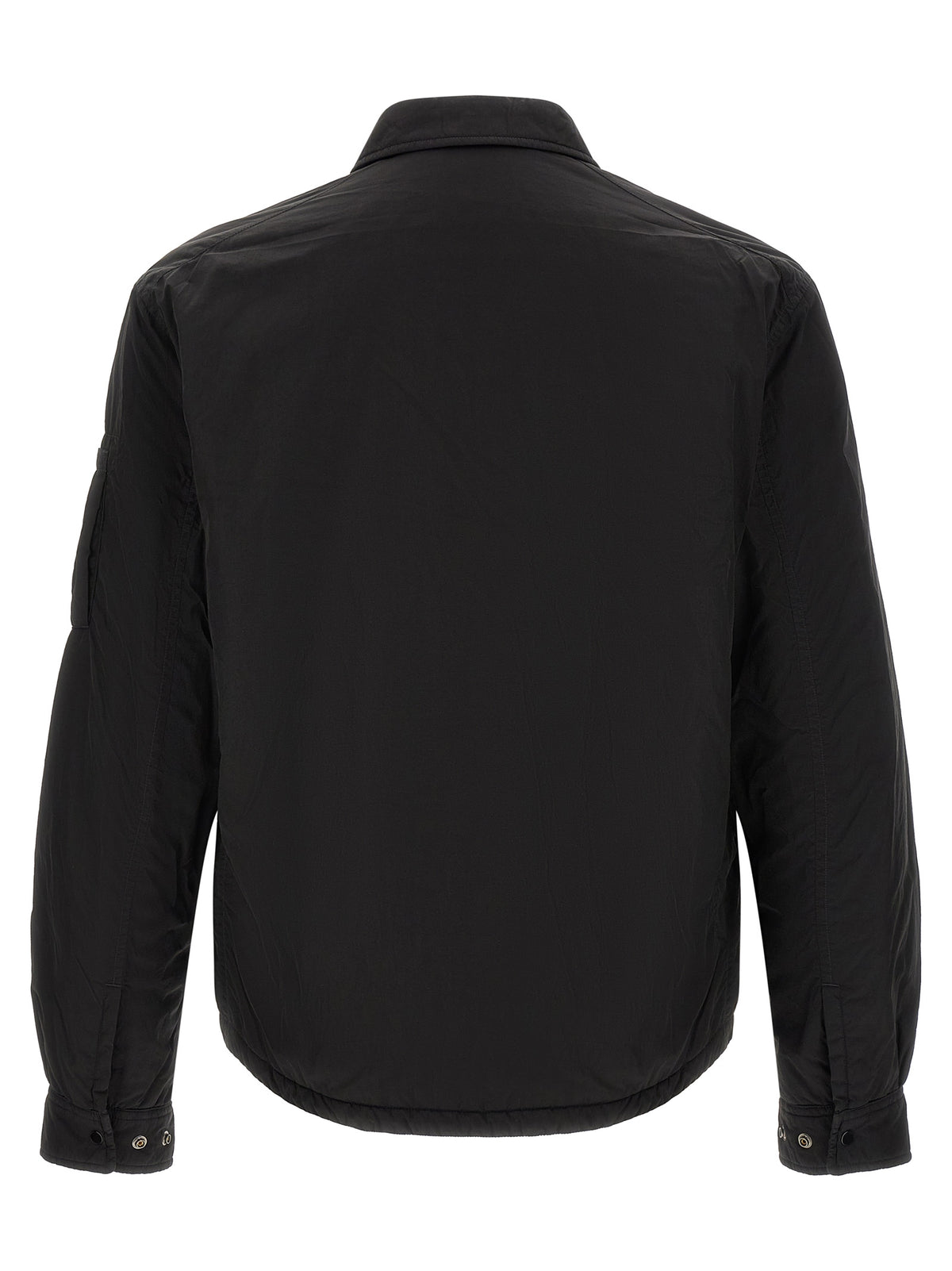 C.P. Company Schwarze Polyamid-Jacke in voller Länge