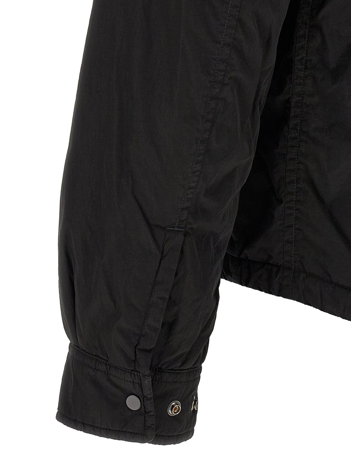 C.P. Company Schwarze Polyamid-Jacke in voller Länge