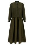 Polo Ralph Lauren Zweifarbige Woll-Maxikleid