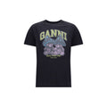 Ganni Graues Baumwoll-T-Shirt