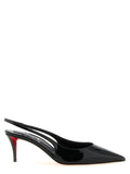 Christian Louboutin Schwarze Pumps aus Kalbsleder mit mittlerem Absatz
