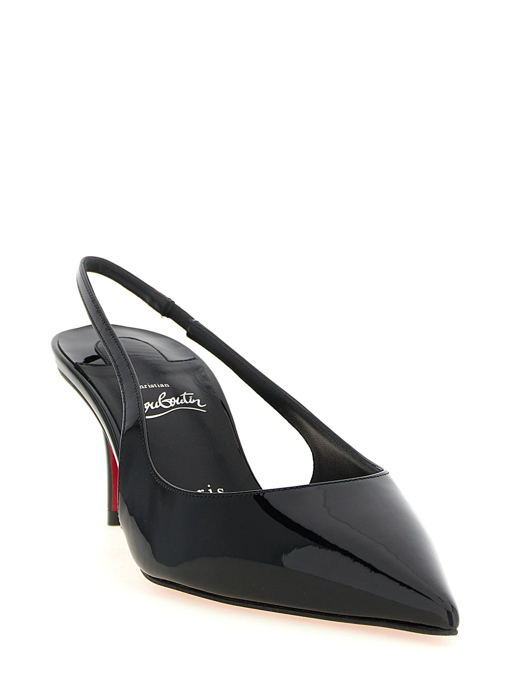 Christian Louboutin Schwarze Pumps aus Kalbsleder mit mittlerem Absatz