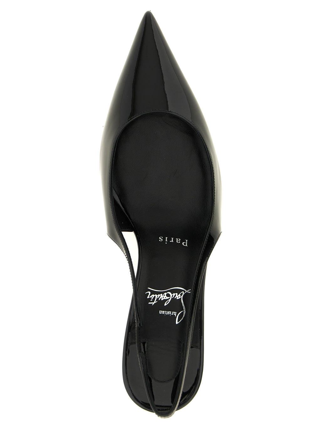 Christian Louboutin Schwarze Pumps aus Kalbsleder mit mittlerem Absatz