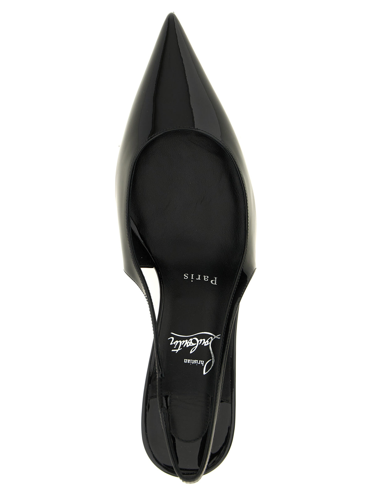 Christian Louboutin Schwarze Pumps aus Kalbsleder mit mittlerem Absatz