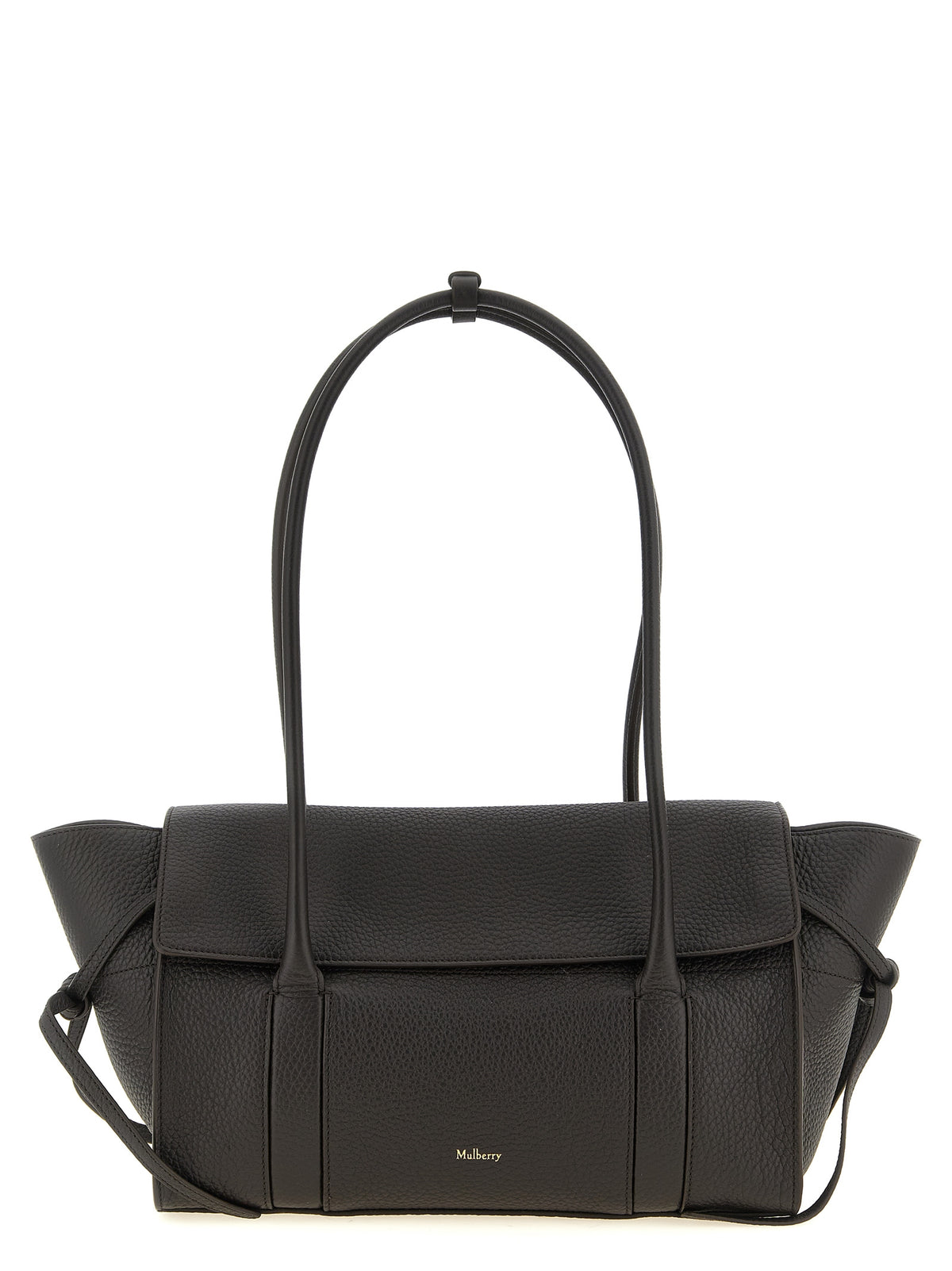 Mulberry Schwarze Kalbsleder-Schultertasche