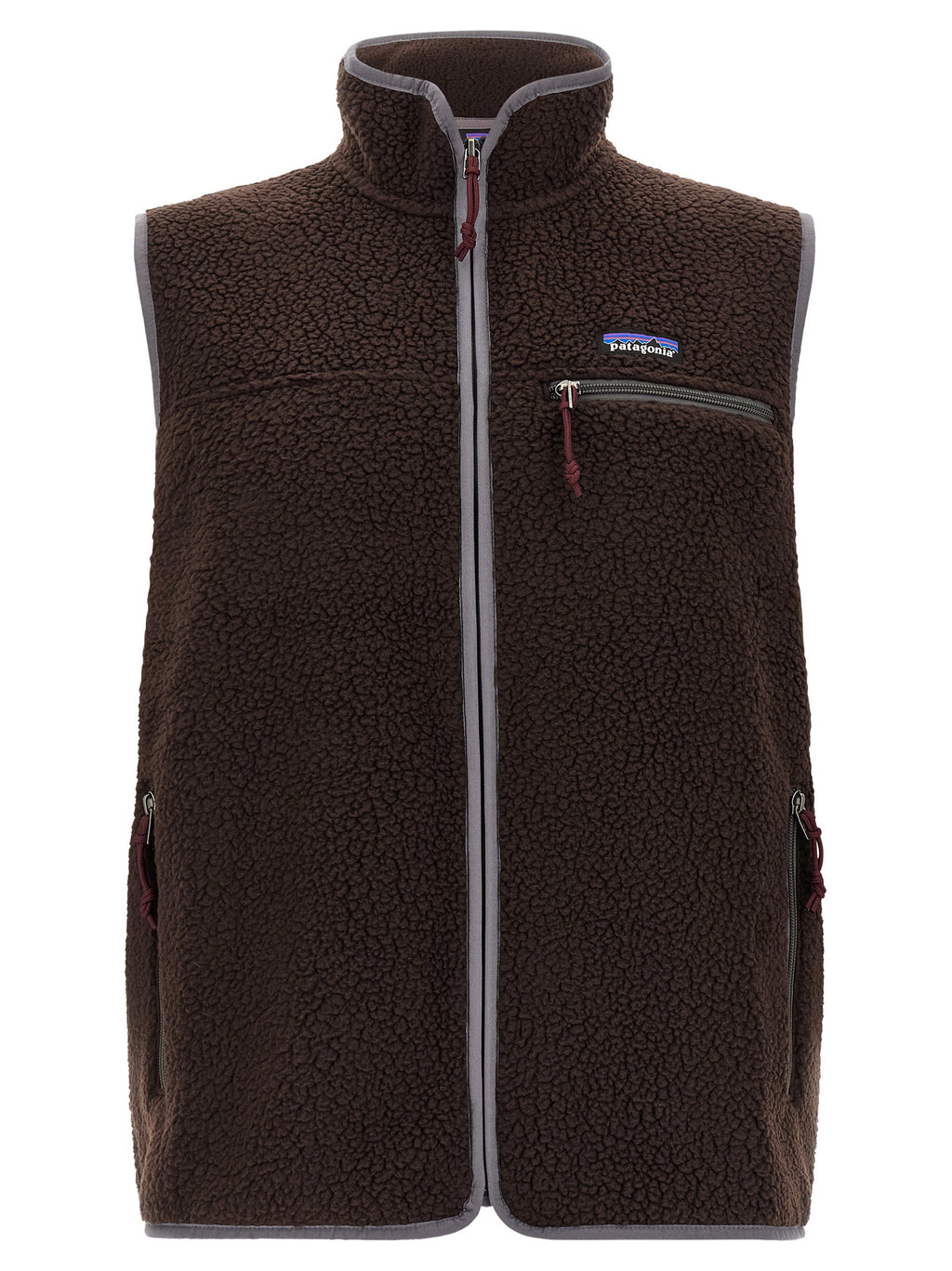 PATAGONIA Braune ärmellose Jacke aus Polyester