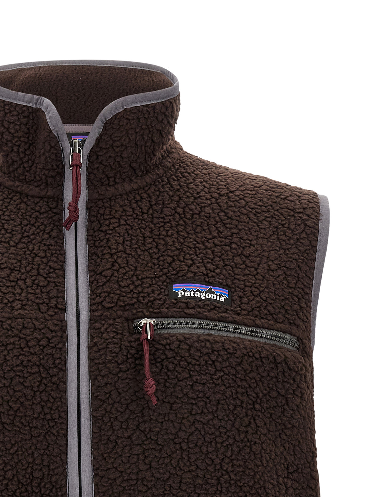 PATAGONIA Braune ärmellose Jacke aus Polyester