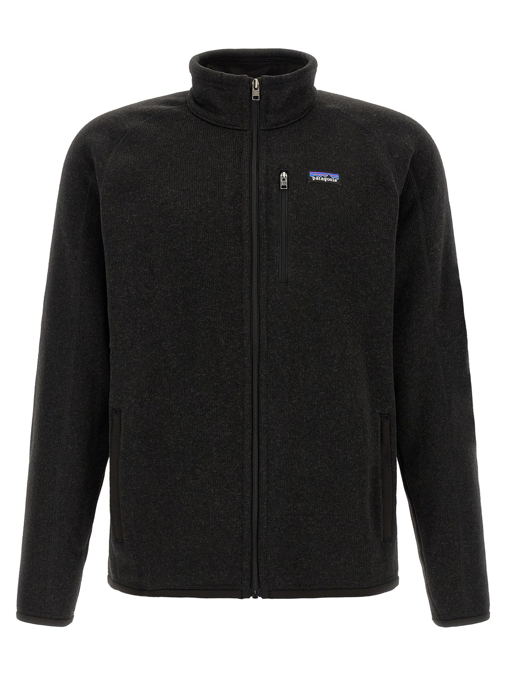 PATAGONIA Schwarze Polyester-Jacke in voller Länge