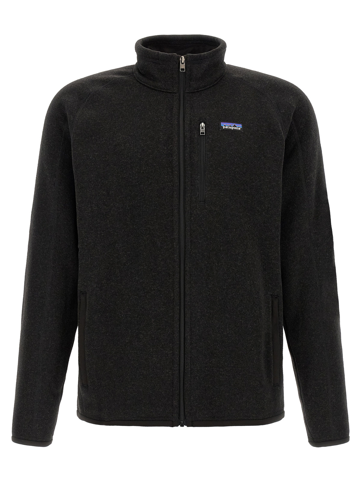 PATAGONIA Schwarze Polyester-Jacke in voller Länge