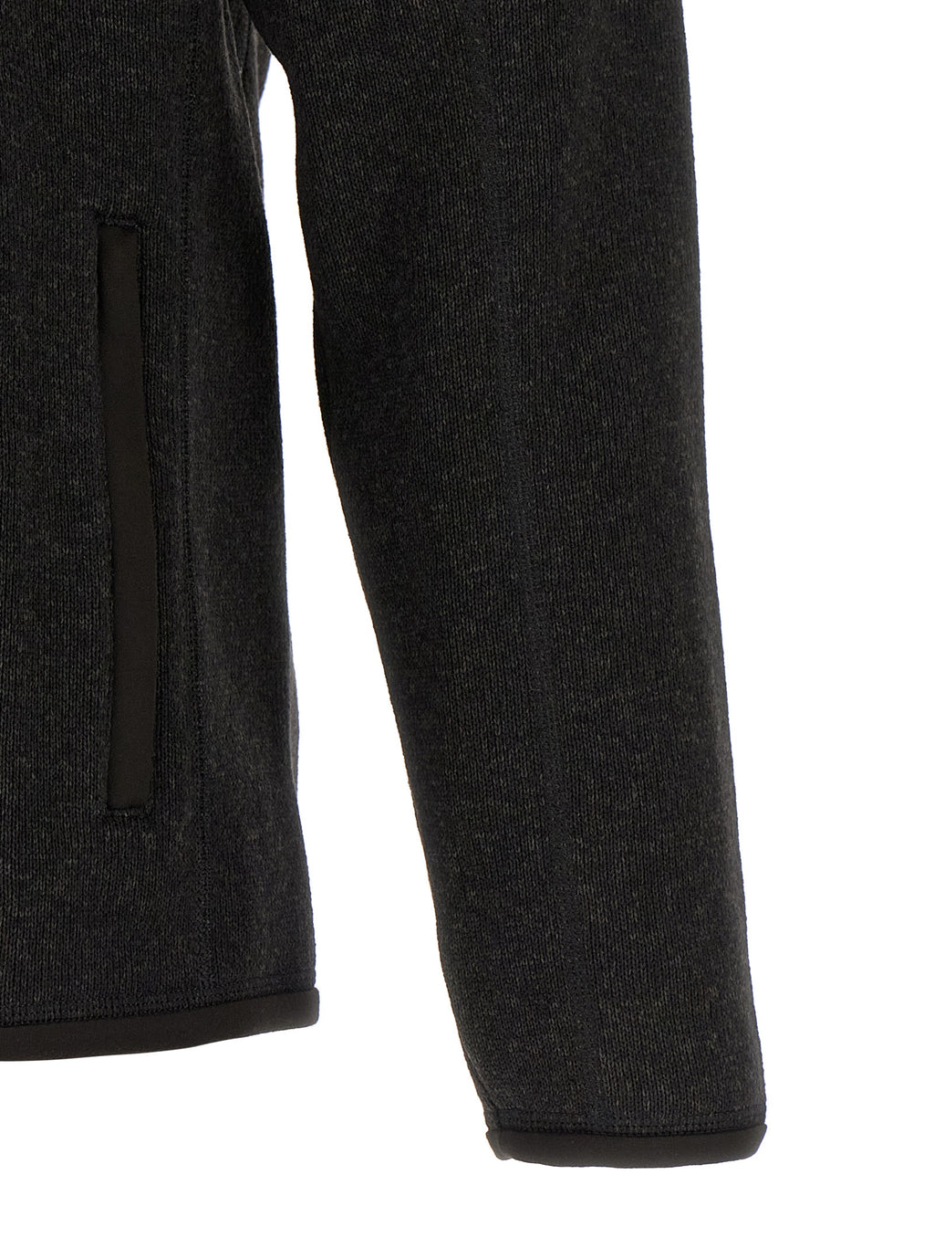PATAGONIA Schwarze Polyester-Jacke in voller Länge