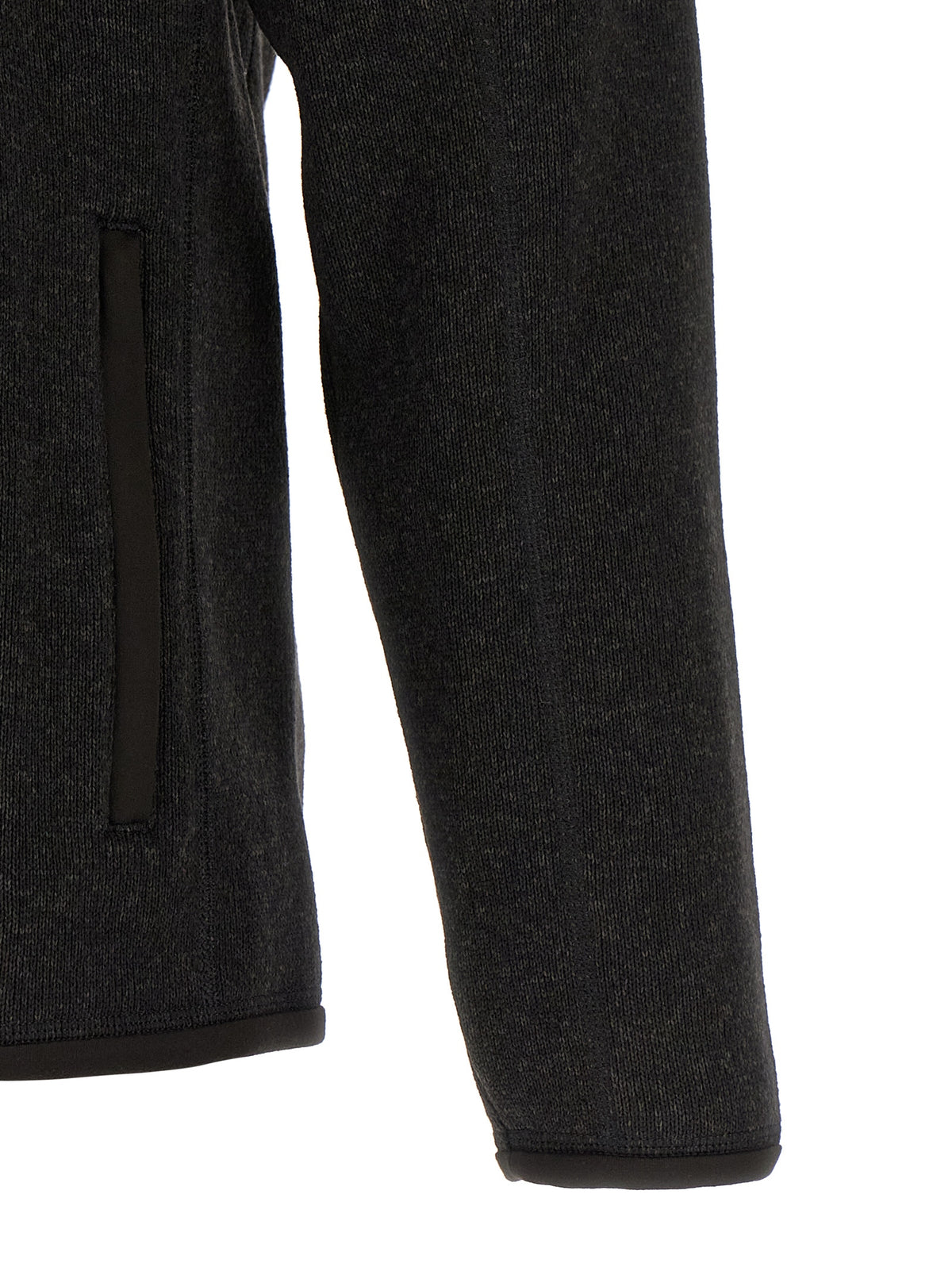 PATAGONIA Schwarze Polyester-Jacke in voller Länge