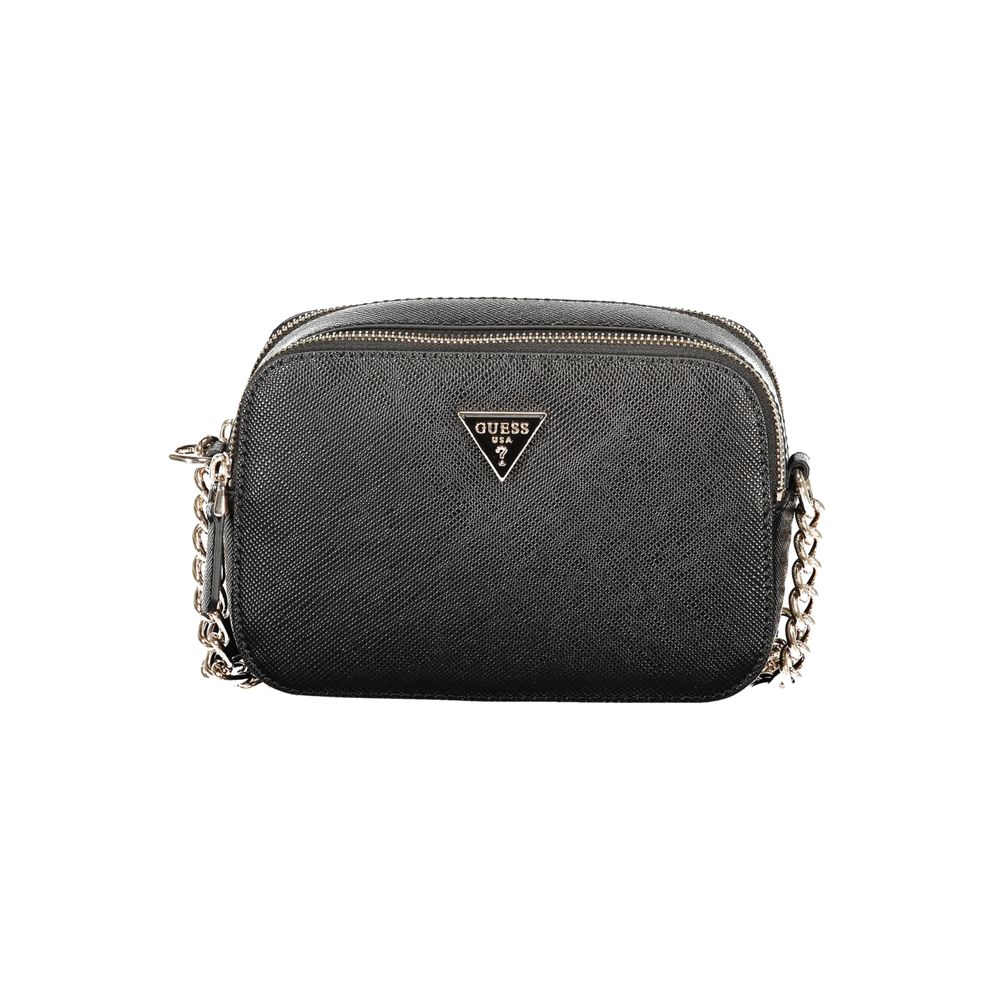 Guess Jeans Schwarze Damen-Handtasche aus Polyurethan