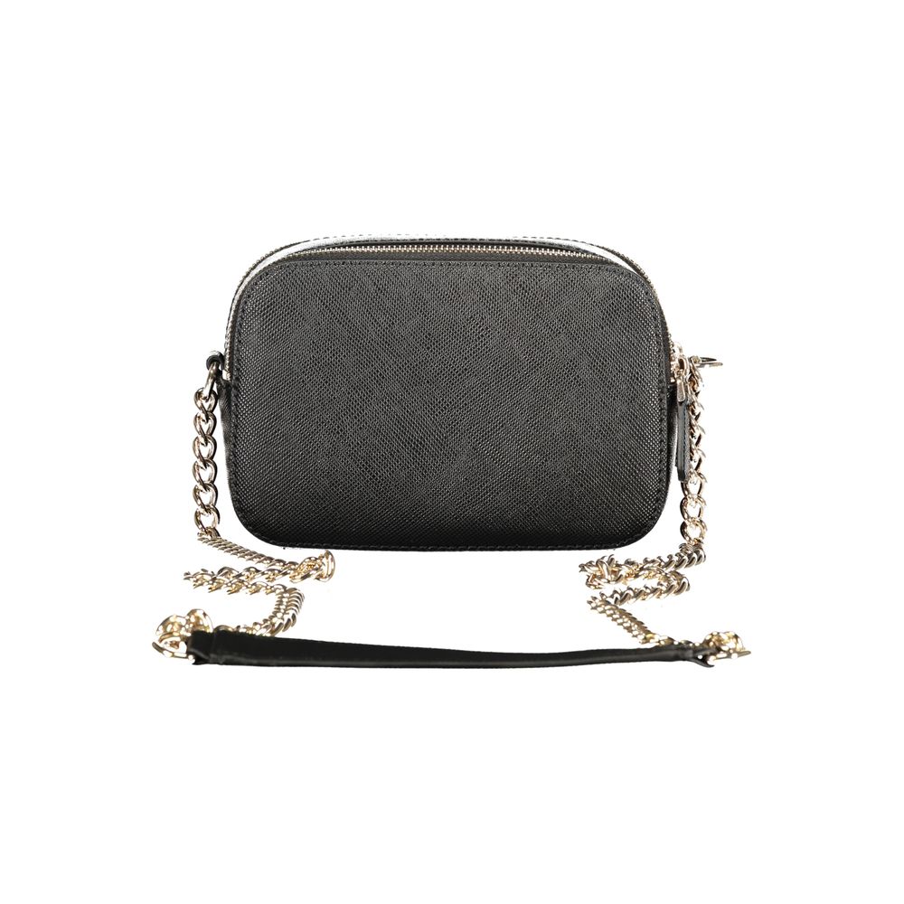 Guess Jeans Schwarze Damen-Handtasche aus Polyurethan