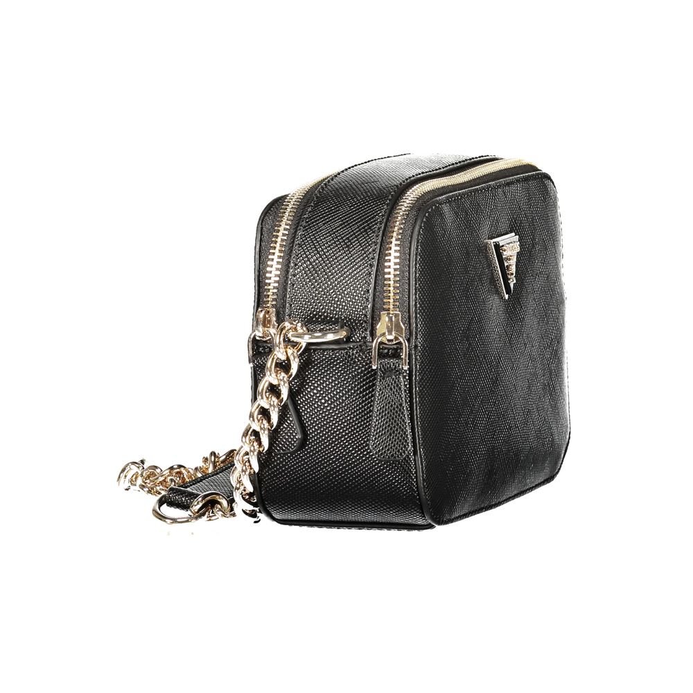 Guess Jeans Schwarze Damen-Handtasche aus Polyurethan
